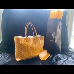 100% Authentic Goyard Goyardine Saint Louis PM Bag